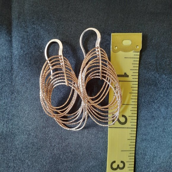 Sterling with Gold Overlay  Earrings - Picture 10 of 10